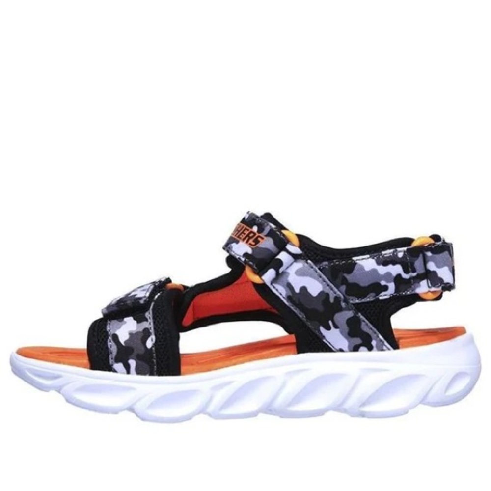 Skechers Camouflage Sandals with Orange Accents